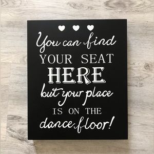 Black and White Wall Decor Sign